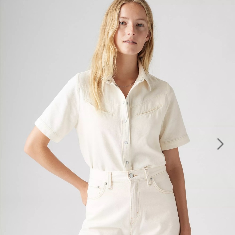 Levi's White Snap Button Shirt